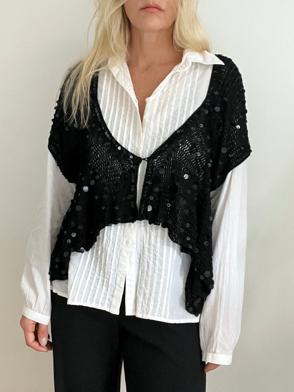 Crochet Glitter Cardigan