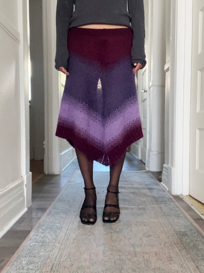 Mohair Asymmetric Skirt